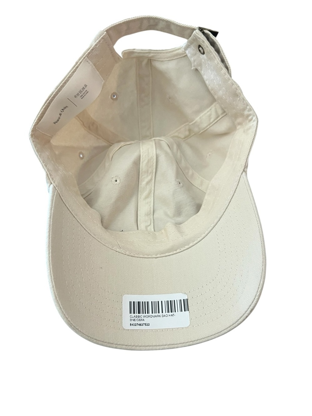 Museum of Peace and Quiet Wordmark Tye Dye Dad Hat in Bone - Picture 5 of 6
